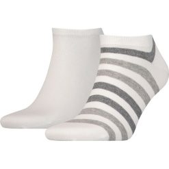 Skarpety Tommy Hilfiger Duo Stripe 2Pak 382000001-300. Białe skarpetki męskie TOMMY HILFIGER, w paski, z elastanu. Za 39,99 zł.