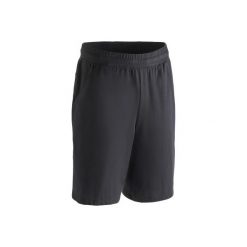 Spodenki długie Gym & Pilates 500 regular męskie. Czarne spodenki i szorty męskie marki DOMYOS, xl, z bawełny, długie. Za 39,99 zł.