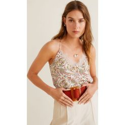 Mango - Top Ameliapi. Białe bluzki damskie Mango, s, bez wzorów, z poliesteru, bez kołnierzyka, bez rękawów. W wyprzedaży za 39,90 zł.