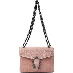 Torebki klasyczne damskie: Skórzana torebka w kolorze pudrowym – (S)23 x (W)16,5 x (G)7 cm