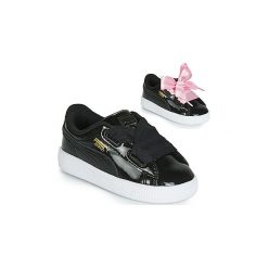 Buty Dziecko Puma INF BASKET HEART PATENT.BL. Czarne trampki dziewczęce Puma, bez wzorów, bez zapięcia. Za 239,00 zł.