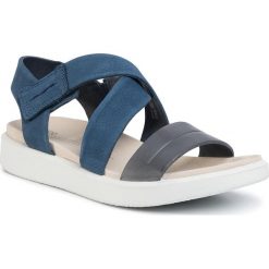 Sandały ECCO - Flowt W 27361352625 Marine/True Navy. Niebieskie klapki damskie ecco, bez wzorów, ze skóry, bez obcasa. W wyprzedaży za 389,00 zł.