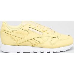 Reebok Classic - Buty Cl Lthr. Żółte buty sportowe damskie Reebok Classic, bez wzorów, ze skóry, sportowe, reebok classic. W wyprzedaży za 249,90 zł.