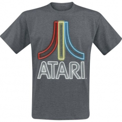 Atari Neon Logo T-Shirt odcienie ciemnoszarego. Szare t-shirty męskie marki ATARI, xl. Za 74,90 zł.