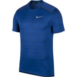 Koszulka do biegania męska NIKE DRY MILER TOP SS / AJ7565-438. Koszulki sportowe męskie Nike, m, bez wzorów, bez kołnierzyka, bez rękawów, do biegania. Za 119,99 zł.