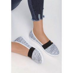 Granatowe Tenisówki Oblige. Szare trampki i tenisówki damskie marki Born2be, w paski, przed kostkę, z paskami. Za 49,99 zł.
