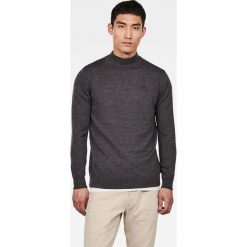 G-Star Raw - Sweter. Szare swetry męskie G-Star RAW, s, bez wzorów, z wełny, retro, z golfem, bez kaptura. W wyprzedaży za 269,90 zł.