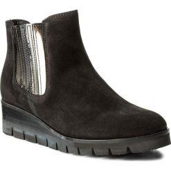 Botki GABOR - 71.860.37 Schwarz/Fango. Czarne buty zimowe damskie Gabor, z materiału. W wyprzedaży za 329,00 zł.