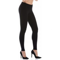 Damskie bawełniane legginsy Belicia z efektem Push-Up. Czarne pończochy damskie Teyli, bez wzorów. Za 55,99 zł.