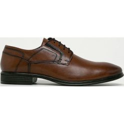S. Oliver - Półbuty skórzane. Pomarańczowe buty wizytowe męskie S.Oliver, ze skóry, eleganckie, z okrągłym noskiem. Za 279,90 zł.