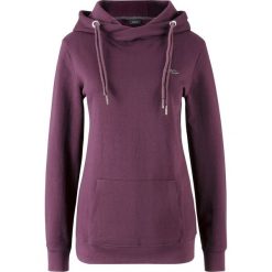 Bluza z kapturem bonprix czarny bez. Fioletowe bluzy damskie bonprix, bez wzorów, bez rękawów, z kapturem. Za 99,99 zł.