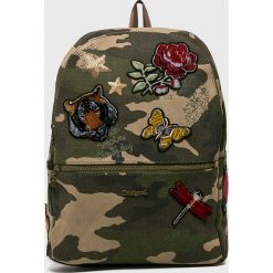 Desigual - Plecak. Żółte plecaki damskie marki Desigual, z haftami, z elastanu. W wyprzedaży za 239,90 zł.
