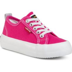 Tenisówki LEVI'S - VBET0001T Magenta 0427. Różowe trampki dziewczęce bez wzorów, z gumy, na sznurówki. Za 179,00 zł.