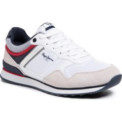 Sneakersy PEPE JEANS - Ceoss 4 PMS30607 White 800. Białe sneakersy męskie Pepe Jeans, bez zapięcia. W wyprzedaży za 229,00 zł.