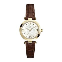 Zegarek "Y17018L1" w kolorze brązowo-złotym. Pomarańczowe, analogowe zegarki damskie Liu Jo, Guess, złote. W wyprzedaży za 379,95 zł.