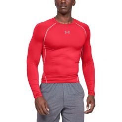 Under Armour Armour Compression Koszulka Czerwony. Czerwone podkoszulki męskie Under Armour, xs, z nadrukiem, z elastanu, z długim rękawem. Za 171,95 zł.