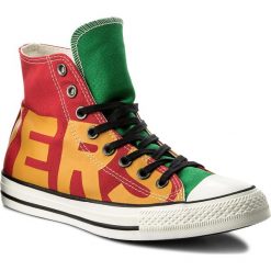 Trampki CONVERSE - Ctas Hi 159534C Enamel Red/Yellow/Egret. Czerwone półbuty damskie marki Converse, bez wzorów, z gumy, bez zapięcia. W wyprzedaży za 219,00 zł.