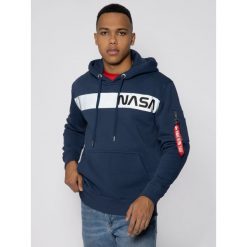 Bluza Alpha Industries Nasa Rs Hoody 198313. Czarne bluzy męskie Alpha Industries, xl, bez wzorów, z bawełny, bez kołnierzyka, bez rękawów, bez kaptura. W wyprzedaży za 279,00 zł.