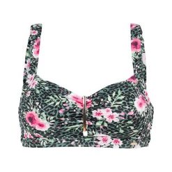 Cellbes Biustonosz od bikini bez fiszbin w kwiatki zielony w kwiaty female zielony/ze wzorem 85D. Zielone biustonosze Cellbes, w kwiaty. W wyprzedaży za 89,00 zł.