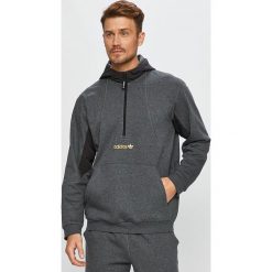 Adidas Originals - Bluza. Szare bluzy męskie adidas Originals, s, z nadrukiem, z elastanu, z kapturem, z krótkim rękawem, krótkie, z kapturem. Za 299,90 zł.