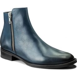 Botki EVA MINGE - Odalys 2F 17GR1372265EF 107. Niebieskie buty zimowe damskie marki Eva Minge, ze skóry, na obcasie. W wyprzedaży za 289,00 zł.