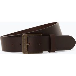 Calvin Klein Jeans - Męski pasek skórzany, brązowy. Pomarańczowe paski męskie Calvin Klein Jeans, w paski, z jeansu, klasyczne. Za 179,95 zł.