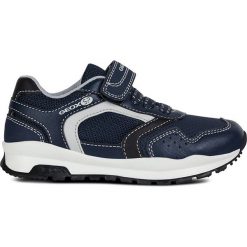 Sneakersy "Coridan" w kolorze granatowym. Niebieskie trampki chłopięce geox kids, bez wzorów, bez zapięcia. W wyprzedaży za 134,95 zł.