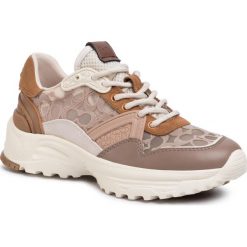 Sneakersy COACH - G143 Runner Sig Mesh G4706 10011275 Oat/Light Saddle. Pomarańczowe półbuty damskie Coach, bez wzorów, ze skóry, bez obcasa, na płaskiej podeszwie, bez zapięcia. Za 839,00 zł.