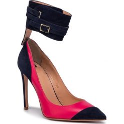 Szpilki ELISABETTA FRANCHI - SA-34F-97E2-V449 Blu/Fuxia. Różowe półbuty damskie Elisabetta Franchi, z aplikacjami, ze skóry, bez obcasa, na obcasie, bez zapięcia. Za 2299,00 zł.