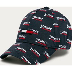 Tommy Jeans - Czapka. Niebieskie czapki męskie Tommy Jeans, bez wzorów, z bawełny. Za 159,90 zł.