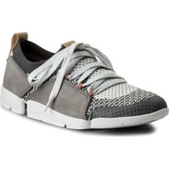 Półbuty CLARKS - Tri Amelia 261310954 Grey Combi. Szare półbuty damskie skórzane marki Clarks, na płaskiej podeszwie. W wyprzedaży za 269,00 zł.