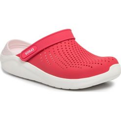 Klapki CROCS - Literide Clog 204592 Poppy/White. Czerwone klapki damskie Crocs, bez wzorów, z tworzywa sztucznego, bez obcasa. Za 239,00 zł.