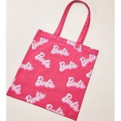 Torebki klasyczne damskie: Materiałowa torba barbie – Różowy