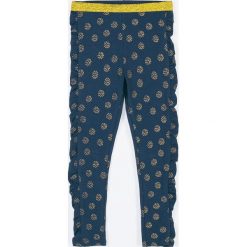 Coccodrillo - Legginsy dziecięce 92-122 cm. Niebieskie spodnie dziewczęce COCCODRILLO, bez wzorów, z dzianiny. Za 45,90 zł.