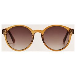 Mango Man - Okulary Porter2. Pomarańczowe okulary przeciwsłoneczne męskie Mango Man, z materiału, okrągłe. W wyprzedaży za 89,90 zł.