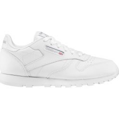 Buty Reebok Classic Leather "White" Junior (50151). Białe buty dziewczęce sportowe Reebok, na zimę, bez wzorów, ze skóry, bez zapięcia, reebok classic. Za 179,99 zł.