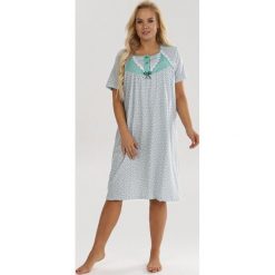 Jasnozielona Koszula Nocna Iphisvynia. Zielone koszule nocne damskie Born2be, xl, bez wzorów, bez kołnierzyka, bez rękawów. Za 29,99 zł.
