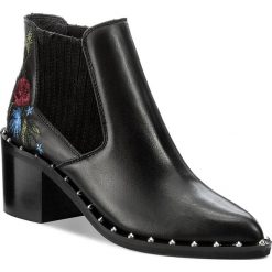 Botki KANNA - KI7821 Iseo/Suede Negro. Czarne botki damskie skórzane marki Kanna, na obcasie. W wyprzedaży za 419,00 zł.