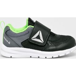 Reebok - Buty dziecięce Almotio 4.0. Szare trampki chłopięce Reebok, bez wzorów, ze skóry, sportowe, z okrągłym noskiem, bez zapięcia. W wyprzedaży za 59,90 zł.