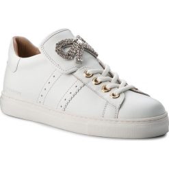 Sneakersy TWINSET - Sneaker CA8PBG Bianco Ottico 00001. Białe półbuty damskie marki Twinset, ze skóry. W wyprzedaży za 589,00 zł.