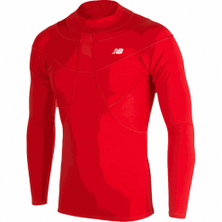 Koszulka kompresyjna - MT732034HRD. Koszulki męskie New Balance, s, bez wzorów, z elastanu, sportowe, bez kołnierzyka, bez rękawów. W wyprzedaży za 69,99 zł.