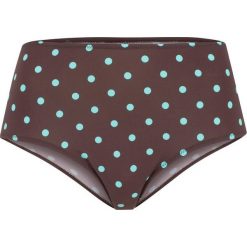 Figi bikini, szybko schnące bonprix brązowo-turkusowy w kropki. Pomarańczowe stroje kąpielowe damskie bonprix, bez wzorów. Za 59,99 zł.