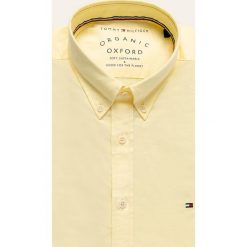 Tommy Hilfiger - Koszula. Żółte koszule męskie TOMMY HILFIGER, s, bez wzorów, z bawełny, casualowe, button down, z długim rękawem. W wyprzedaży za 259,90 zł.