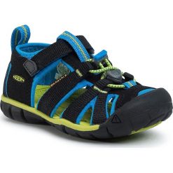 Sandały KEEN - Seacamp II Cnx 1022969 Black/Brilliant Blue. Niebieskie sandały chłopięce Keen, ze skóry ekologicznej, bez zapięcia. Za 249,00 zł.