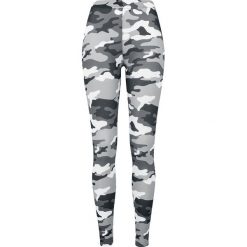 Urban Classics Ladies Camo Leggings Legginsy snow camo. Zielone legginsy marki Urban Classics, s, z nadrukiem. Za 62,90 zł.