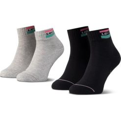 Zestaw 2 par niskich skarpet unisex LEVI'S® - 37157-0144 Black/Grey. Szare skarpetki damskie bez wzorów, z elastanu. Za 39,00 zł.