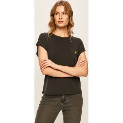 Noisy May - T-shirt. Czarne bluzki damskie Noisy May, s, bez wzorów, z poliesteru, z okrągłym kołnierzem. W wyprzedaży za 49,90 zł.