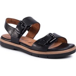 Sandały TAMARIS - 1-28109-24 Black 001. Czarne klapki damskie Tamaris, bez wzorów, ze skóry ekologicznej, bez obcasa, na obcasie. Za 239,00 zł.