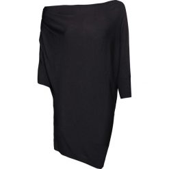 Sweter asymetryczny bonprix czarny. Czarne swetry damskie bonprix, bez wzorów, bez rękawów, bez kaptura. Za 89,99 zł.