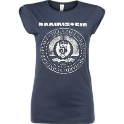 Rammstein Est. 1994 Koszulka damska granatowy. Niebieskie t-shirty damskie marki Rammstein, s, z napisami, retro. Za 99,90 zł.
